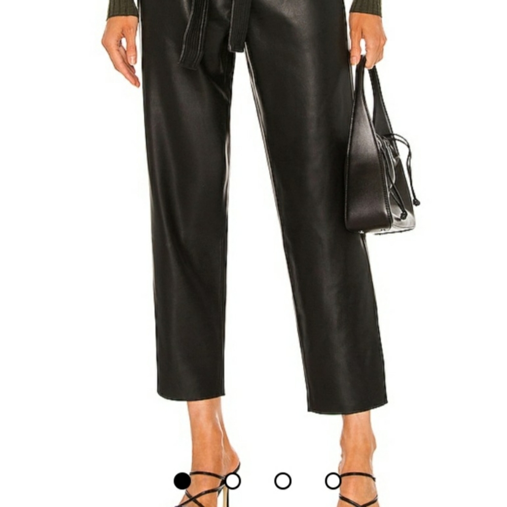 Blank NYC Black Vegan Leather Pants, Size 24